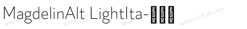 MagdelinAlt LightIta字体转换